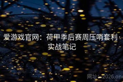 爱游戏官网：荷甲季后赛周压哨套利·实战笔记