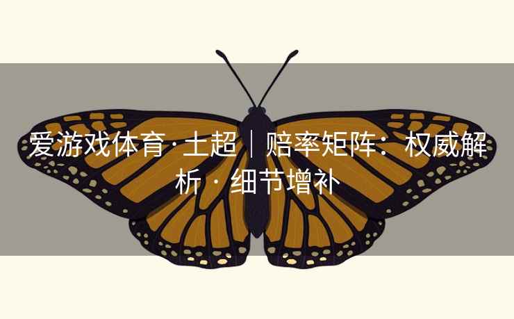 爱游戏体育·土超｜赔率矩阵：权威解析 · 细节增补